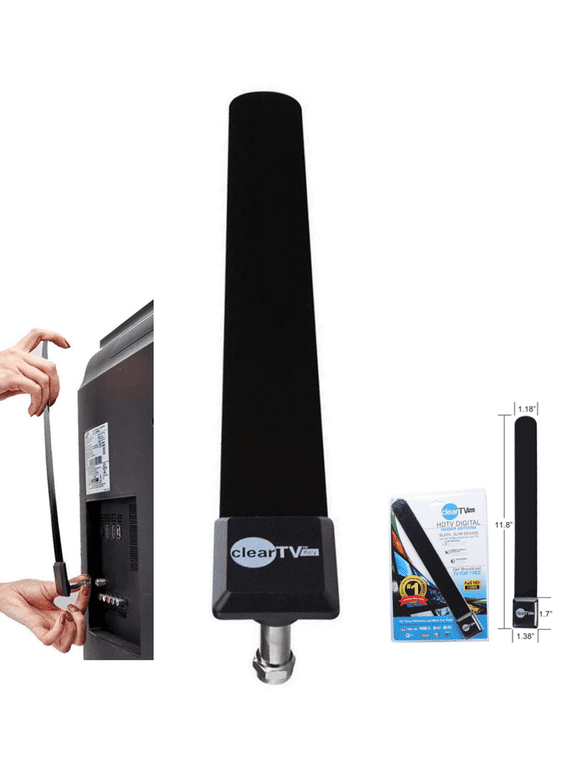 Clear TV Key Digital Indoor Antenna Stick  150 Miles Range Pickup More Channels with HDTV Signal Receiver Antena Booster Full 1080p HD