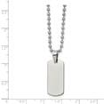 thumbnail image 3 of Stainless Steel Brushed and Polished Reversible Dog Tag 22in Necklace; 22 inch; for Adults and Teens; for Women and Men, 3 of 3