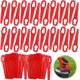 thumbnail image 1 of Dinheiro Cortacésped de plástico rojo, 120 cuchillas de corte, cuchillas de corte de plástico, cuchillas de plástico para cortacésped, accesorios para cortacésped, cuchillas de plástico de repuesto, 1 of 5