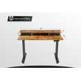 thumbnail image 3 of FEZIBO 48 x 24 Inch Height Adjustable Electric Standing Desk with Double Drawer, Stand Up Table with Storage Shelf, Sit Stand Desk with Splice Board, Black Frame/Rustic Brown Top, 3 of 9