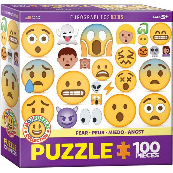 Emojipuzzle Fear 100-Piece Puzzle