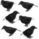 thumbnail image 1 of 6Pcs Scary Halloween Crow Decorations Realistic Looking Black Feathered Bird Party Accessories Home Decors, 1 of 4