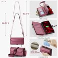 thumbnail image 2 of TECH CIRCLE for Samsung Galaxy S24 FE Wallet Case with Zipper Card Holder & Crossbody Lanyard Strap & Wrist Strap, RFID Blocking PU Leather Magnetic Flip Handbag Purse Cover,Winered, 2 of 12