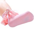thumbnail image 4 of Infant Baby Girls Ruffle Socks, Sweet Style Eyelet Frilly Lace Princess Dress Ankle Socks with Bow, 4 of 6