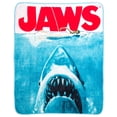 thumbnail image 1 of Manta polar plateada con póster de la película Buffalo Jaws, 114 x 152 cm, 1 of 2