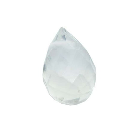 Opalite Glass Beads - Glass Faceted Teardrop Briolette Beads 9x6mm - Opalite (4)
