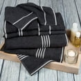 thumbnail image 2 of Somerset Home 8-Piece 575GSM 100% Cotton Towel Set for Bath (Black), 2 of 7