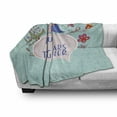 thumbnail image 3 of 4th Anniversary Soft Flannel Fleece Blanket, Romantic Design of Birds Flowers and 4 Years Together Lettering, Cozy Plush for Indoor and Outdoor Use, 50" x 60", Pale Blue Multicolor, by Ambesonne, 3 of 6