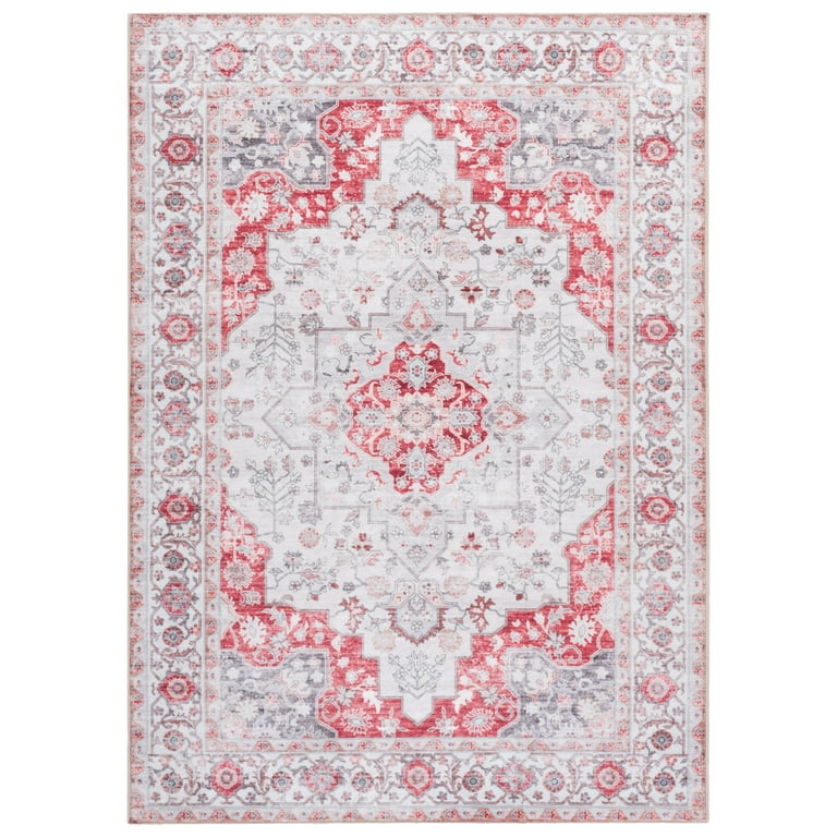 SAFAVIEH Arizona Seine Oriental Machine Washable Area Rug, Light