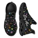 thumbnail image 1 of Zapatos planos con estampado de huellas de perro para mujer, zapatillas transpirables suaves con cordones, zapatos casuales de plataforma, 1 of 6