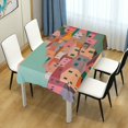 thumbnail image 4 of Yayeee Tablecloths 60" x 108" Rectangle Wrinkle Resistant Party Table Cover, Cityscape Painting, 4 of 8