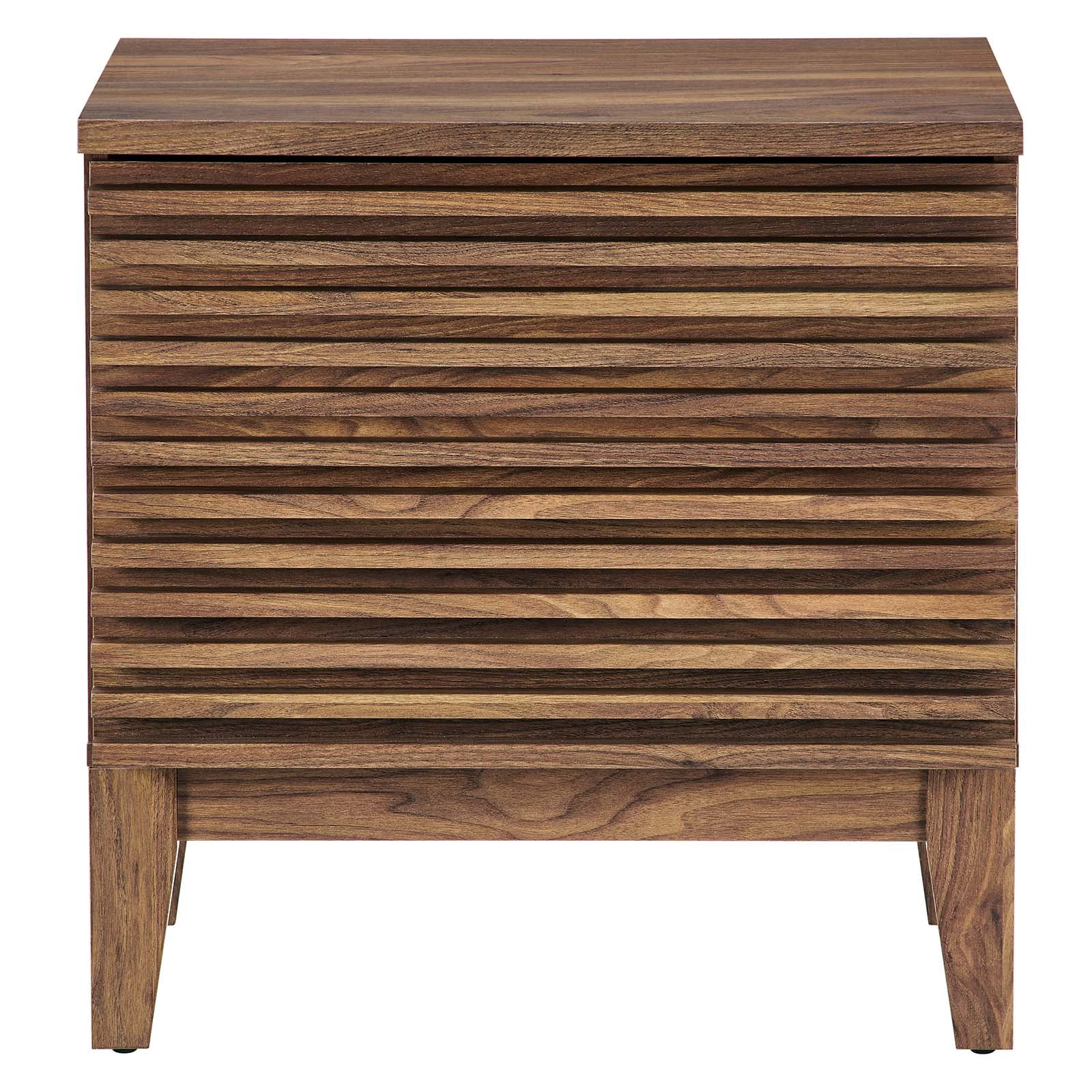 Modway Render Two-Drawer Nightstand in Walnut