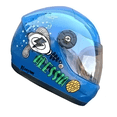 thumbnail image 1 of Casco Bloosom  Cerrado Infantil Azul Brilloso Planet Azul, 1 of 4