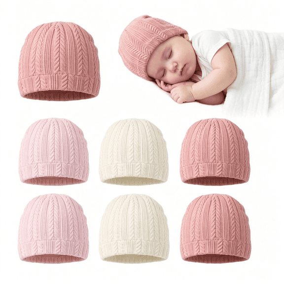 XIBUFE Newborn Baby Hats Beanie Cotton Preemie Infant Caps Baby Boy Girl Newborn Infant Hospital Beanie for 0-3 Months Newborn Hats Girl and Baby Girl Hats Newborn As Newborn Hats,Multicolor