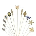 thumbnail image 2 of Women's Vintage Inspired Hat Pin 8 Inch Long Stick Lapel Pins-Flower, 2 of 5