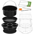 thumbnail image 3 of MasteelfCA 9pcs 8 Inch Air Fryer with Non-Stick Cake Pan Kitchen Tools Set Air Fryer Kit, 3 of 8