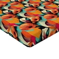thumbnail image 4 of Ambesonne Floral Fitted Sheet, Pattern of Realistic Flowers, King Size, Marigold Ivory and Aqua, 4 of 5