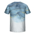 thumbnail image 3 of Mens Casual Pantalones Cortos Raya Impresión Suéter Fitness Deportes Camiseta, Poliéster Cuello Redondo Blusa para Al Aire Libre, Diario Y Primavera Verano Desgaste, 3 of 5