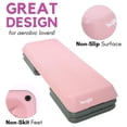 thumbnail image 3 of Yes4All Aerobic Deck Step Platform with 4 Adjustable Risers, Health Club Size, Pink/Grey, 3 of 6