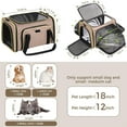 thumbnail image 3 of Travel Cat Dog Carrier for Puppies up to15 Lbs- Airline Approved Expandable Soft- Sided Pet Carriers with Removable Fleece Pad & Collapsible, Secure Storage, 3 of 8