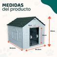 thumbnail image 2 of Casa Para Perros Grandes MascoAmigo Con Puerta Metálica Material TermoPlastico 98x82x84 Cm Verde, 2 of 8