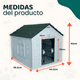thumbnail image 2 of Casa Para Perros Grandes MascoAmigo Con Puerta Metálica Material TermoPlastico 98x82x84 Cm Verde, 2 of 8