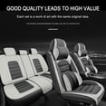 thumbnail image 2 of Full Set Leather Seat Covers for Nissan 99% Models Waterproof Comfortable Car Seat Cushions Universal Car Seat Covers（With Two Pillows,White&Gray）, 2 of 6