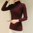 thumbnail image 1 of Pull à Col Roulé Slim à Manches Longues pour Femme, 1 of 3