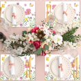 thumbnail image 5 of Spring Floral Butterfly Placemats Set of 6 Flower Summer Plastic Table Mats Wildflower Place Mats Washable Vinyl Rustic Holiday Table Decoration for Indoor Outdoor Party Kitchen Dining, 5 of 7