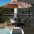 Best Choice 10ft Solar 3Tier Patio Umbrella with 24 LED Lights, Tilt