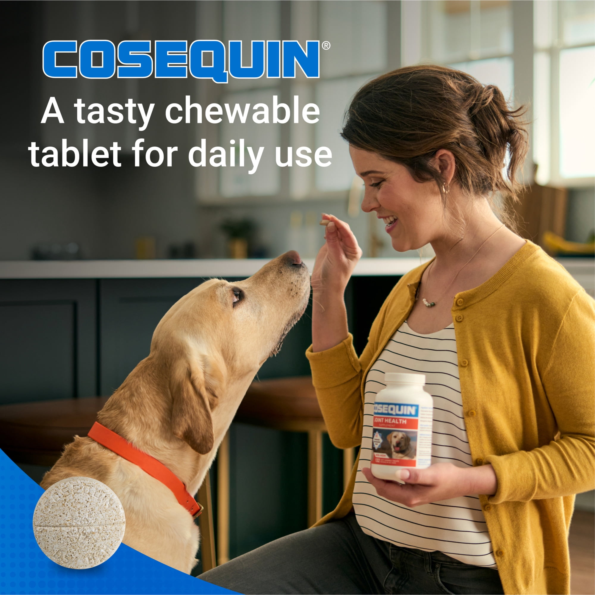 Nutramax Cosequin for Dogs Joint Health Supplement, Chewable Tablets, 60 Count
