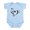 Sky Blue, variant on CafePress - Treble Bass Clef Heart Infant Bodysuit - Baby Light Bodysuit, Size Newborn - 24 Months