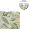 thumbnail image 5 of FREEAMG Sea Fish and Turtles Shower Curtain Waterproof Bathroom Decor Fabric Shower Curtain Set with Hooks, 60x72 inches, 5 of 6