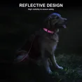 thumbnail image 5 of Jumpress Reflective Dog Collar and Leash set,Durable Padded Large Dog Collar & 5ft Leash, Hot Pink,L, 5 of 7