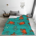 thumbnail image 5 of Sikiie Colorful Crab Ultra-Soft Micro flannel Blanket Luxury All Seasons Warm Blanket for Bedding Sofa and Travel (4 sizes)-80"x60", 5 of 7