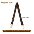 thumbnail image 2 of Shoulder Strap 2.5cm Wide Crossbody Strap, Dark Brown, Light Gold Buckle, 2 of 6