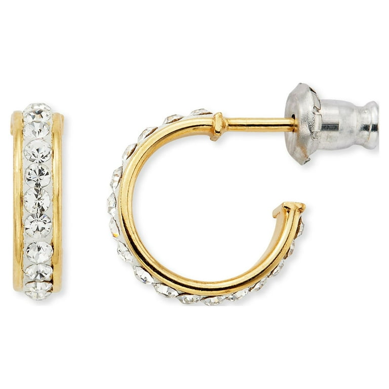 Brilliance Fine Jewelry 14K Gold Plated Sterling Silver Crystal