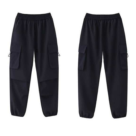 Qingpeng Boys' Comfortable Sweat Pants Quick Dry Performance Stretch Woven Joggers Cargo Jogger Pants for Boys