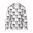 thumbnail image 1 of Vsdgher Sweat à Capuche Imprimé Motif Café pour Hommes Femmes, Manches Longues Protection Solaire Pêche pour Course Natation-TTG, 1 of 7