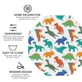 thumbnail image 4 of Pofeuu Colorful Dinosaur Print Leather Coasters Set of 6, Round Cups Mugs Mat Pad for Home Kitchen Heat Resistant Drink Coasters,Octagon, 4 of 7
