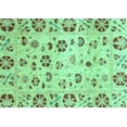 thumbnail image 1 of Ahgly Company Indoor Rectangle Abstract Turquoise Blue Modern Area Rugs, 4' x 6', 1 of 4