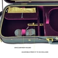 thumbnail image 4 of D'Luca Deluxe Oblong Heavy-Duty Viola Case With Hydrometer Fits 15” to 16.5”, Black-Red, 4 of 7