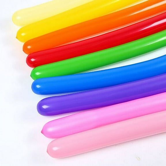 HEMOTON 100 Pcs Long Balloon Assortment Balloons Mixed Color Balloons 30.00X1.00X0.50CM