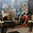 thumbnail image 3 of VONKY Posable Joints Skeletons Halloween Decor For Multiple Situations Silver 1Set, 3 of 6