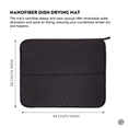 thumbnail image 2 of Homelka Dish Drying Mats for Kitchen Counter, Super Absorbent Microfiber Dish Drainer for Various Purposes, Stylish and Effective, Quick Dry Dish Mat, 17"x14", Black, 2 of 6