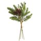 thumbnail image 1 of Ramas de ciprés artificial nevadas con agujas de pino, púas de pino escarchadas falsas, vegetación, piñas de árbol de Navidad, tallos para arreglos navideños de temporada, decoración blanca de, 1 of 6