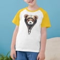 thumbnail image 2 of Feancey T-Shirts Graphiques pour Enfant Mignons Imprimés 3D Col Rond Hauts Raglan Manches Courtes T-Shirt Décontracté Tout-Petits Garçons Filles T-Shirts Soldes Aujourd'hui Liquidation Jaune 9 Ans, 2 of 9