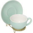 thumbnail image 4 of Creative Hobbies Etched Base Cup & Saucer Stand - Elegant Display Holder for Tea Sets, Plates, and Collectibles | 6 Pack, 4 of 7
