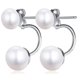 thumbnail image 1 of 1 par de pendientes de perlas de agua dulce de plata para damas, 1 of 4