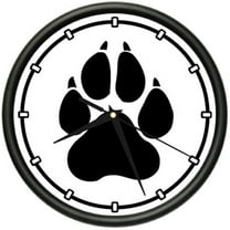 DOG PAW PRINT Wall Clock lover breeder groomer new gift